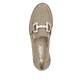 Mocassins Rieker beiges pour femmes 45561-60 avec éléments décoratifs. Chaussure vue de dessus.