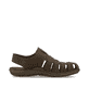Braune Rieker Herren Sandalen 22074-26 mit einem Klettverschluss. Schuh Innenseite.
