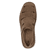 Braune Rieker Herren Slipper 03078-25 mit Klettverschluss sowie der Extraweite H. Schuh von oben.