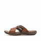 Braune Rieker Herren Pantoletten 22099-25 mit der Komfortweite G 1/2. Schuh Außenseite.