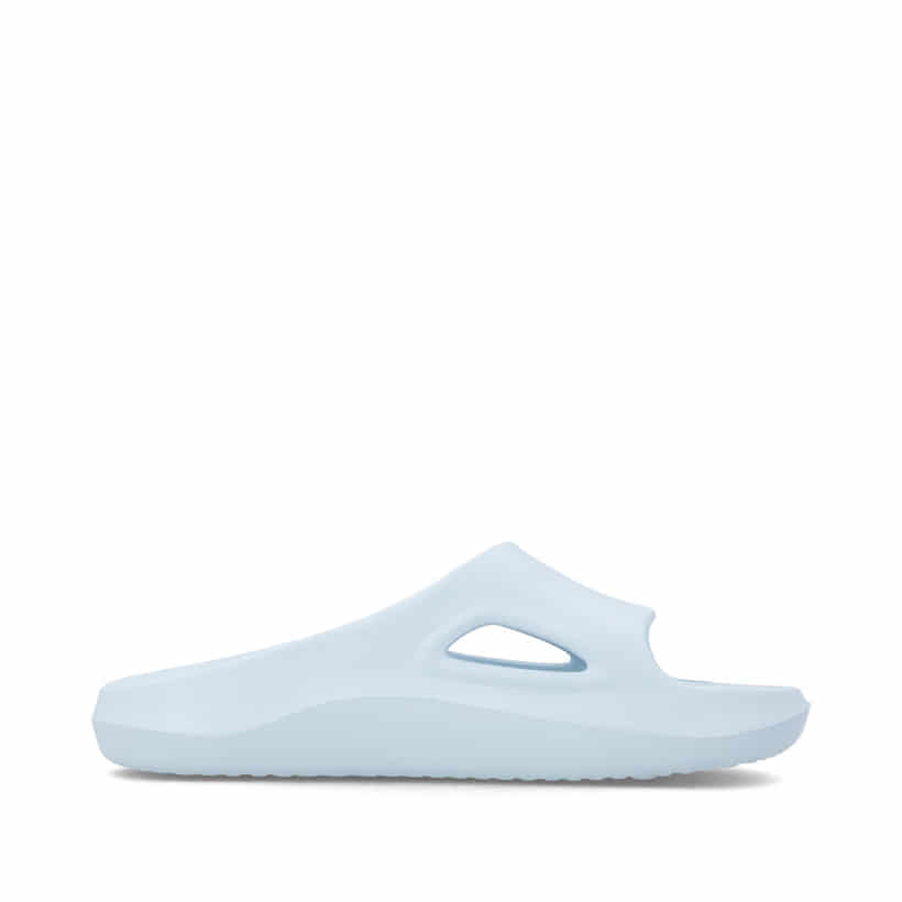 Blaue Rieker Damen Pantoletten W3450-11 mit flexibler und ultraleichter Sohle. Schuh Innenseite.