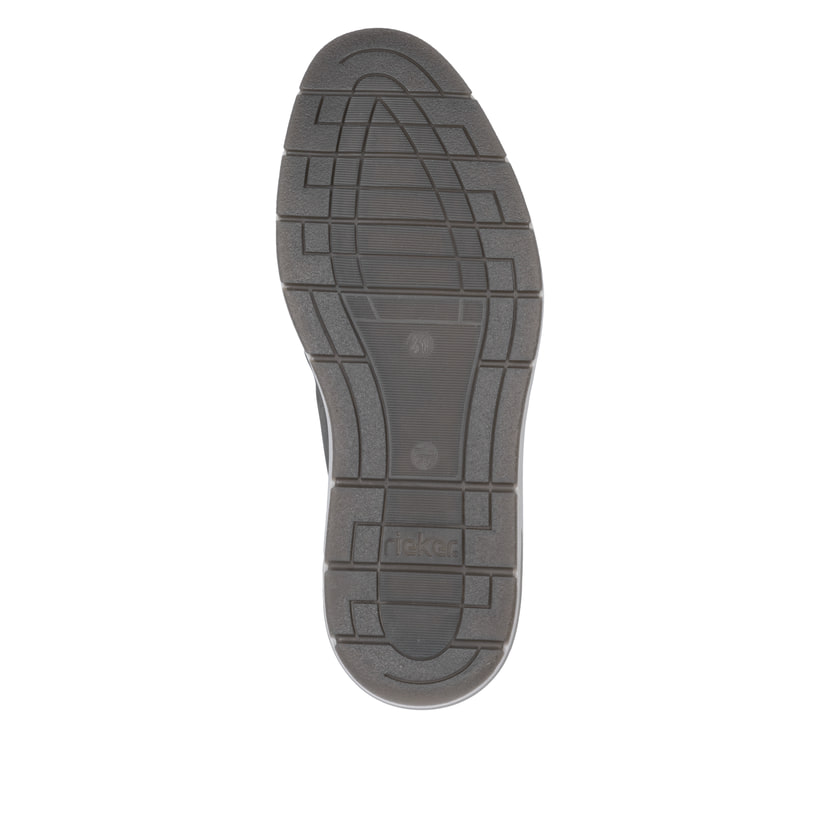 Graue Rieker Herren Slipper 11358-42 mit Ready2GO Slip-in Feature sowie Gummizug. Schuh Laufsohle.