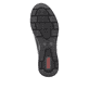 Schwarze Rieker Damen Sneaker Low N9301-00 mit einem Reißverschluss. Schuh Laufsohle.
