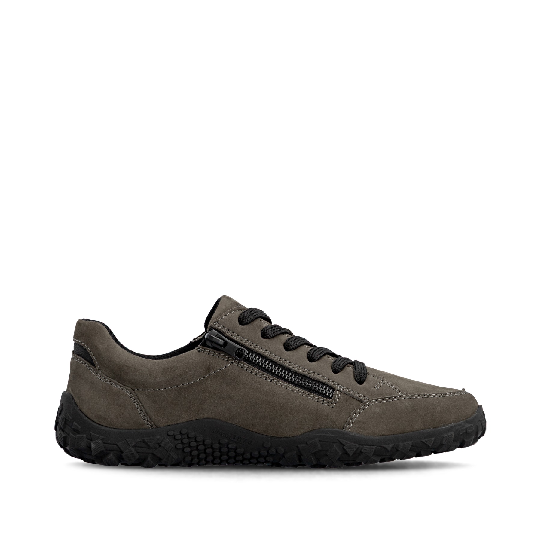 Dunkelgraue Rieker Herren Schnürschuhe 08101-45 aus Rauleder. Schuh Innenseite.