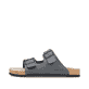 Mules Rieker grises pour homme 22190-45 avec boucles. Côté extérieur de la chaussure.