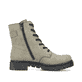 Graugrüne Rieker Damen Biker Boots Y2431-52 mit Schnürung und Reißverschluss. Schuh Innenseite