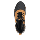 Schwarz-ockerfarbene Rieker Herren Schnürstiefel 30302-20 mit dem Glacier Grip. Schuh von oben.