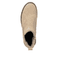 Hellbeige Rieker Damen Chelsea Boots 73250-61 mit einem Reißverschluss. Schuh Laufsohle.