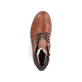 
Karamellbraune Rieker Herren Schnürstiefel 32040-25 mit einer robusten Profilsohle. Schuh von oben