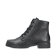 
Nachtschwarze Rieker Damen Schnürstiefel 75130-00 mit einer schockabsorbierenden Sohle. Schuh Außenseite