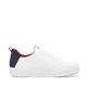 Weiße Rieker Damen Sneaker Low 41906-80 mit Reißverschluss sowie flexibler Sohle. Schuh Innenseite.
