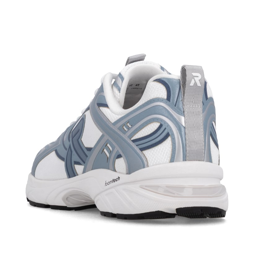 Blaue Rieker Sport Herren Sneaker Low U4202-12. Schuh von hinten.