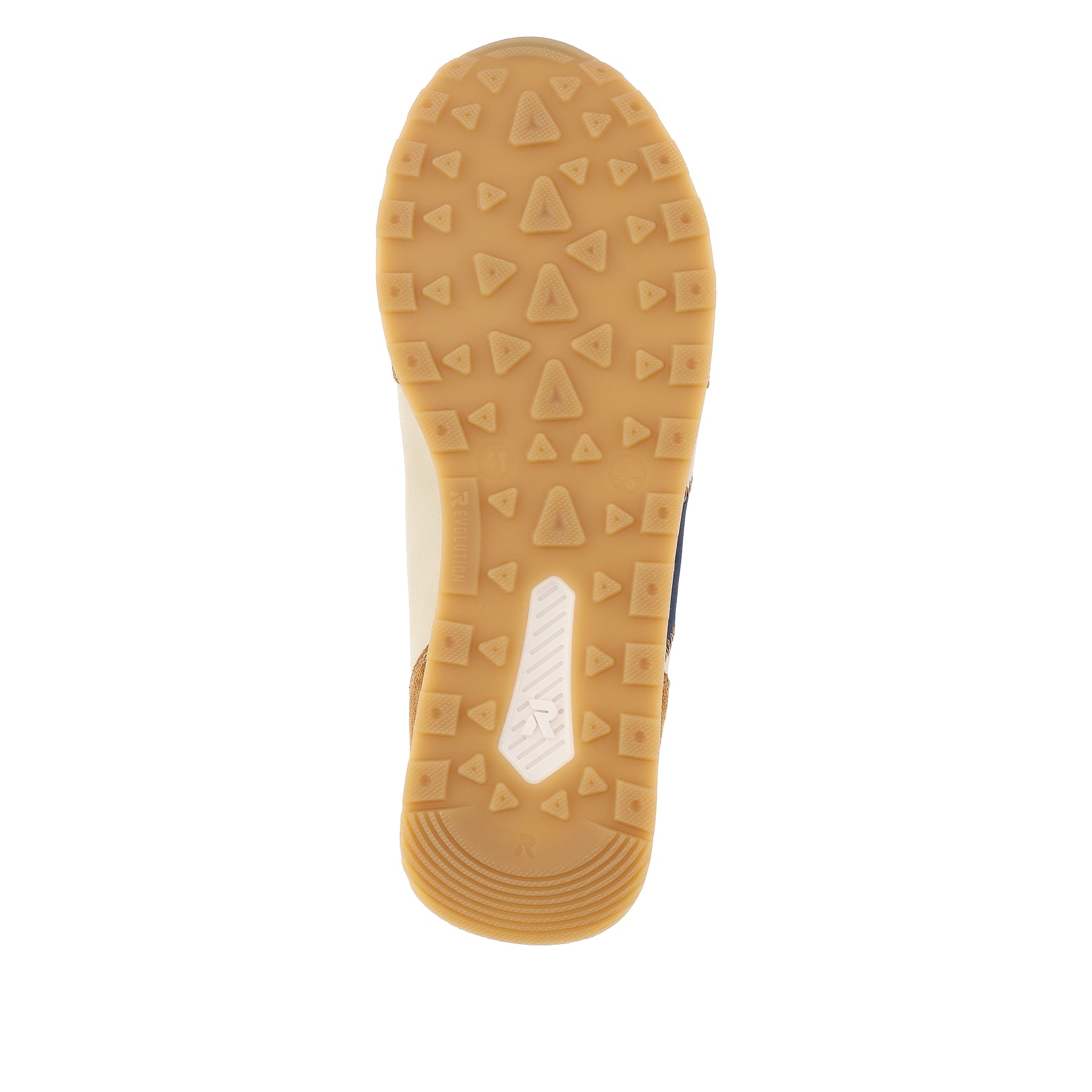 Beige Rieker Herren Sneaker Low U0306-60 mit griffiger und leichter Sohle. Schuh Laufsohle.