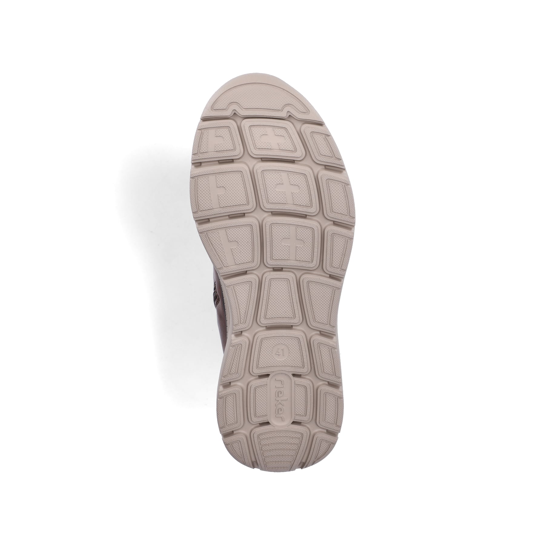 Braun-dunkelblaue Rieker Herren Schnürstiefel B1824-24 mit der lightsole+. Schuh Laufsohle.