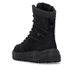 Schwarze Rieker Herren Schnürstiefel U1572-00 mit griffiger Fiber-Grip Sohle. Schuh von hinten.