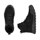 Schwarze Rieker Herren Schnürstiefel B8122-00 aus Rauleder. Schuh von oben, liegend.