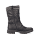 Schwarze Rieker Damen Hochschaftstiefel Z4755-00 mit Strick-Kragen. Schuh Innenseite.
