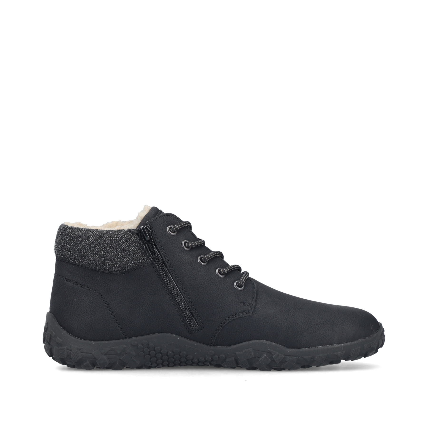 Schwarze Rieker Herren Schnürstiefel 08130-01 mit wasserabweisender TEX-Membran. Schuh Innenseite.