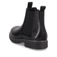 Stahlschwarze Rieker Herren Chelsea Boots 33180-00 mit einem Reißverschluss. Schuh von oben.