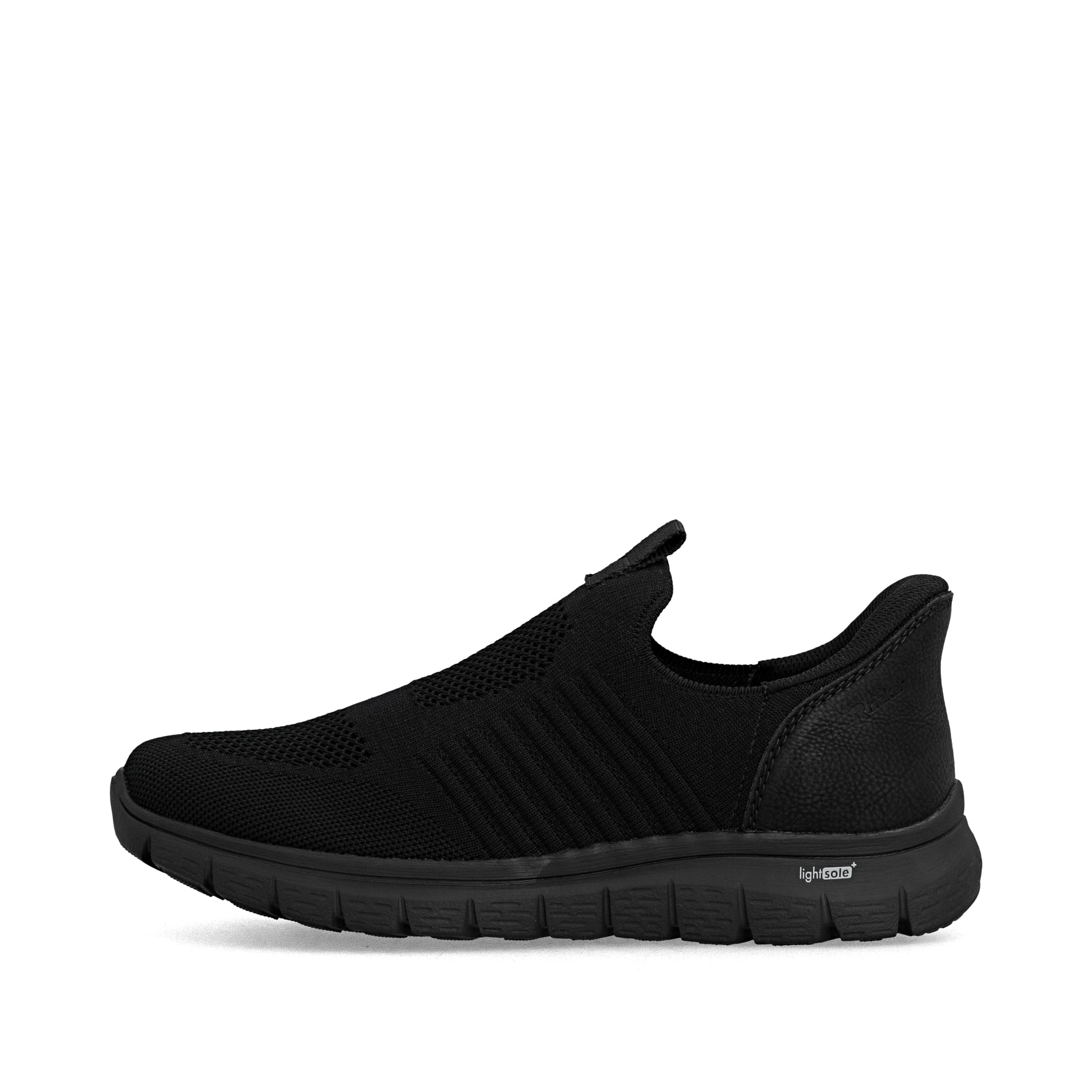 Mocassins Rieker noirs pour homme B6659-01 avec fonction easy in Ready2GO. Côté extérieur de la chaussure.