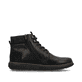 Nachtschwarze Rieker Herren Schnürstiefel B3342-00 mit einer leichten Profilsohle. Schuh Innenseite