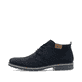 Dunkelblaue Rieker Herren Schnürschuhe 33206-14 aus Rauleder mit Komfortweite G. Schuh Außenseite.