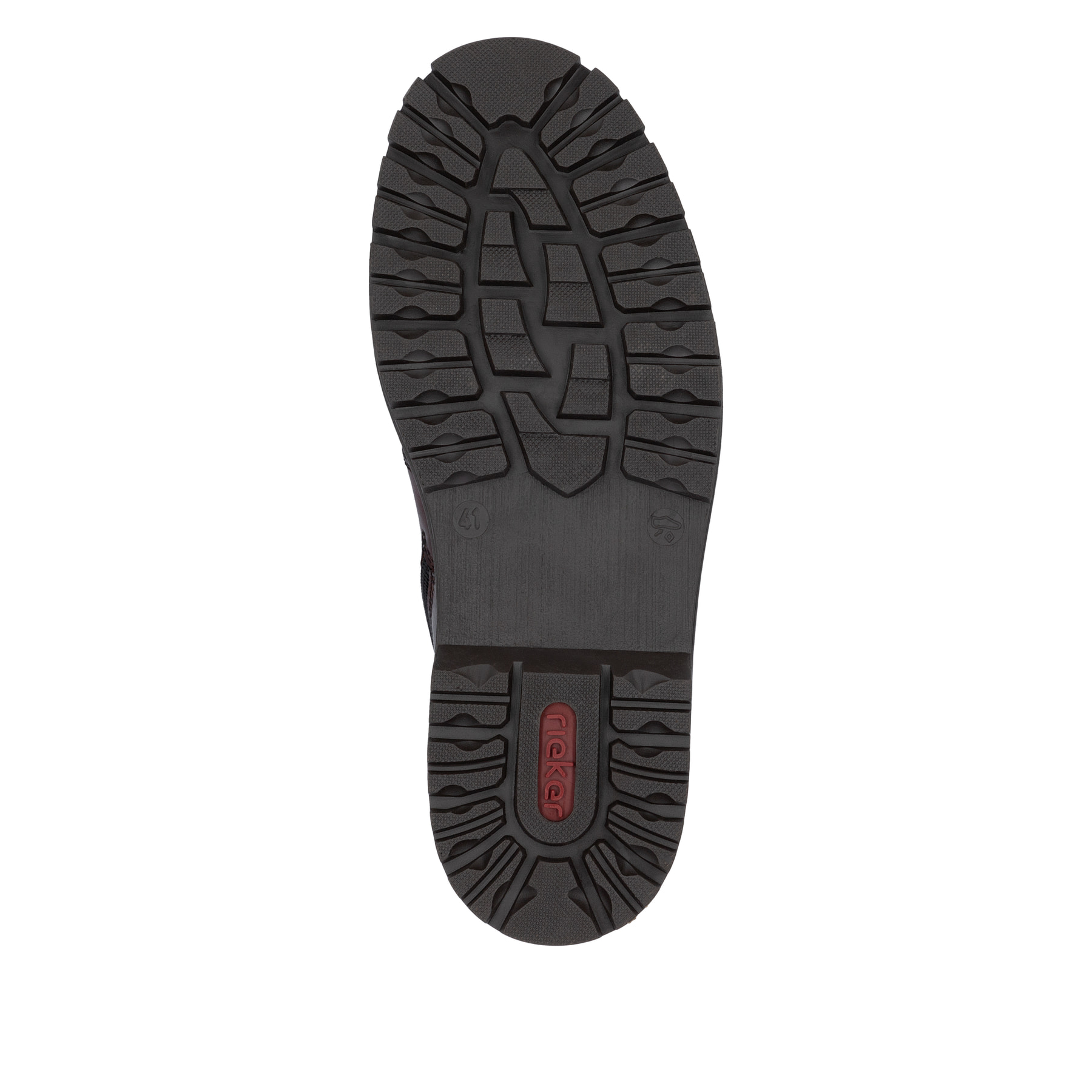 Rotbraune Rieker Herren Schnürstiefel F3604-25 aus Glattleder. Schuh Laufsohle.