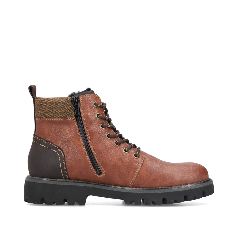 Bottes à lacets Rieker marron pour homme 30410-24 avec membrane RiekerTEX. Intérieur de la chaussure.