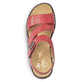 Rote Rieker Damen Riemchensandalen 64573-33 mit einem Klettverschluss. Schuh von oben.