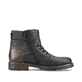 Tiefschwarze Rieker Herren Schnürstiefel 32031-01 mit Schnürung und Reißverschluss. Schuh Innenseite