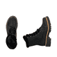 Königsblaue Rieker Damen Biker Boots 72621-14 mit Schnürung und Reißverschluss. Schuh Innenseite