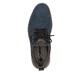 Blaue Rieker Herren Slipper 11351-14 mit einem Gummizug sowie Komfortweite G 1/2. Schuh von oben.