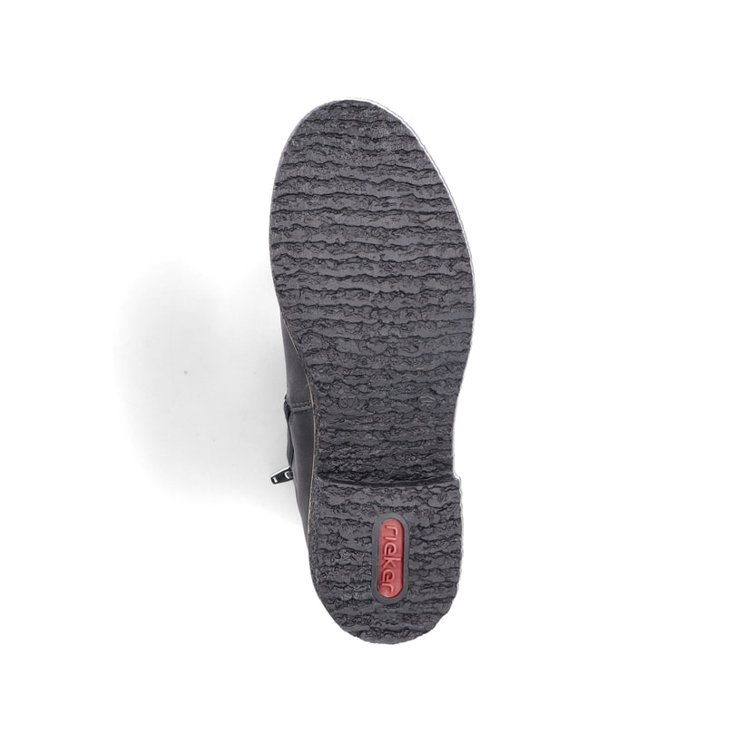 
Sandbeige Rieker Damen Chelsea Boots Z4994-60 mit einer schockabsorbierenden Sohle. Schuh seitlich schräg