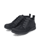 Champagnerfarbene Rieker Damen Slipper 487C0-60 mit einem Klettverschluss. Schuh Außenseite gespiegelt.