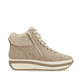Beige Rieker Damen Sneaker High W0961-20 mit TR-Sohle mit leichtem EVA-Inlet. Schuh Innenseite.
