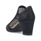 Escarpins Rieker noirs pour femme 41052-00 avec bande élastique. Chaussure vue de l'arrière.
