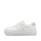 Weiße Rieker Damen Sneaker Low M1910-80 mit einer Schnürung. Schuh Außenseite.