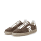 Braune Rieker Sport Herren Sneaker Low U2200-24. Schuhpaar seitlich schräg.