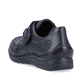 Mocassins Rieker bleus pour femmes 48951-14 avec fermeture velcro. Chaussure vue de l'arrière.