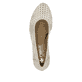 Beige Rieker Pumps 41057-60 mit Gummizug sowie einer extra weichen Decksohle. Schuh von oben.