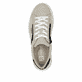 Beigeschwarze Rieker Damen Sneaker Low N9900-60 mit einem Reißverschluss. Schuh von oben.