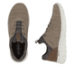 Beige Rieker Herren Slipper 13150-64 mit einem Gummizug sowie Komfortweite G 1/2. Schuh von oben, liegend.