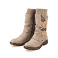 
Nachtschwarze Rieker Damen Kurzstiefel 94689-00 mit einer Profilsohle mit Blockabsatz. Schuh seitlich schräg