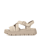 Beige Rieker Damen Riemchensandalen V1063-60 mit trendigen Schnalle. Schuh Außenseite.