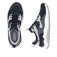 Blaue Rieker Herren Sneaker Low U1301-14 mit Schnürung sowie flexibler Sohle. Schuh von oben, liegend.