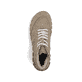 Graue Rieker Damen Schnürstiefel 57520-20 mit modernen Ziernähten. Schuh von oben.