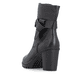 Dunkelbraune Rieker Damen Stiefeletten Y2590-25 mit einem Reißverschluss. Schuh von hinten.