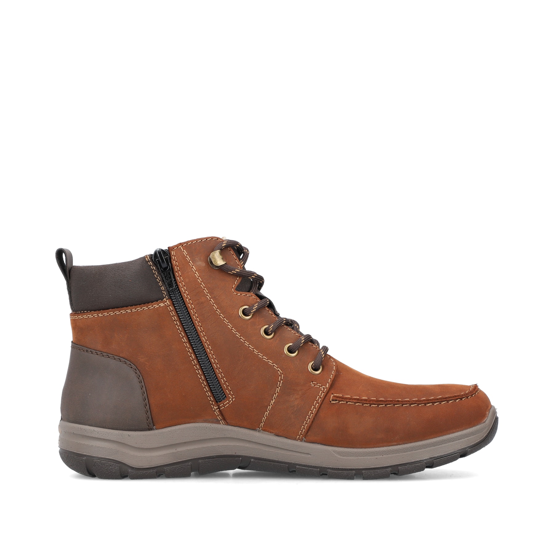 Braune Rieker Herren Schnürstiefel 03610-22 mit wasserabweisender TEX-Membran. Schuh Innenseite.