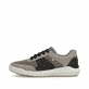 Beige Rieker Herren Sneaker Low U1150-64 mit Schnürung sowie der Komfortweite G. Schuh Außenseite.