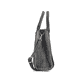Sac à main Rieker H1013-92 noir avec style raphia et fermeture éclair. Côté gauche.